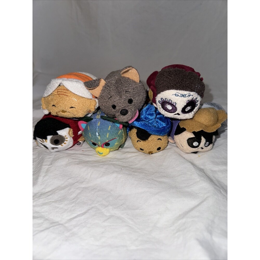 Disney Store Authentic TSUM TSUM Mini Plush COCO Lot Of 7 NWT 3.5” Miguel Dante